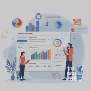 Interface de Google Keyword Planner pour la recherche de mots-clés SEO