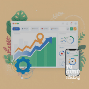 Dashboard de tracking SEO montrant l'évolution des positions Google avec graphiques de performance et indicateurs de ranking sur mobile et desktop